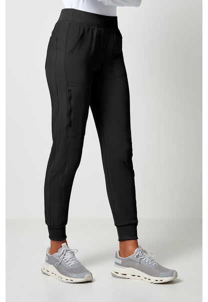Allura CKA190 Women's Mid Rise Scrub Joggers Black