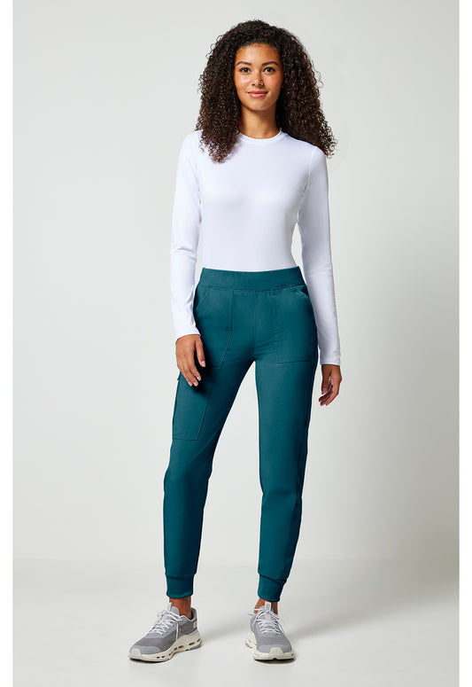 Allura CKA190 Women's Mid Rise Scrub Joggers Caribbean Blue