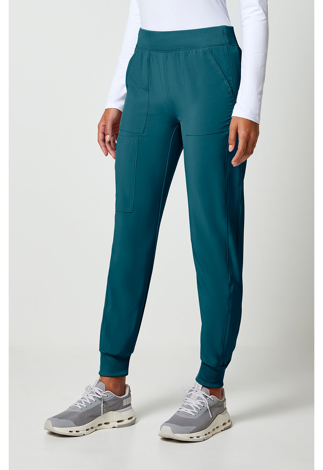 Allura CKA190 Women's Mid Rise Scrub Joggers Caribbean Blue