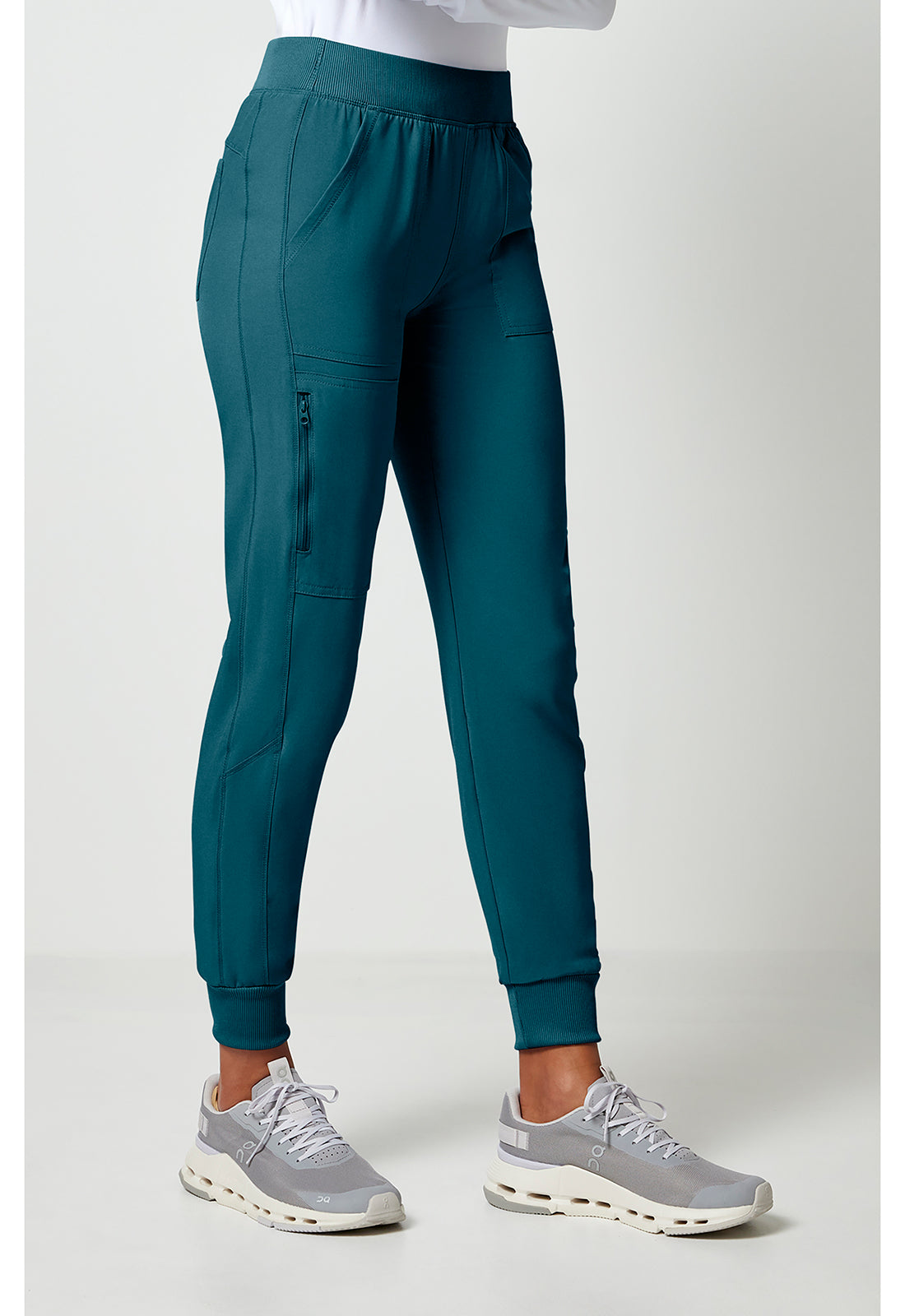 Allura CKA190 Women's Mid Rise Scrub Joggers Caribbean Blue