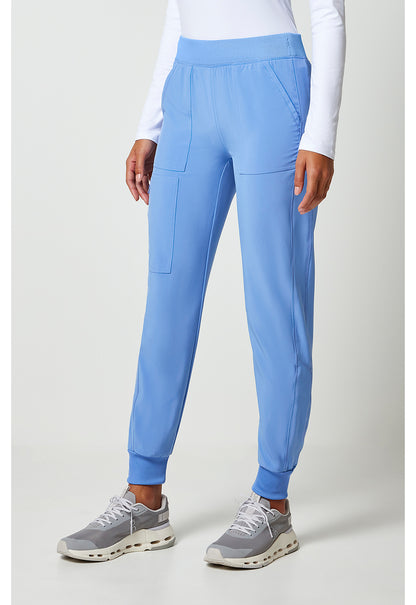 Allura CKA190 Women's Mid Rise Scrub Joggers Ciel Blue