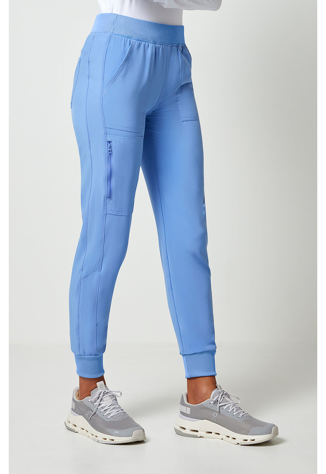 Allura CKA190 Women's Mid Rise Scrub Joggers Ciel Blue