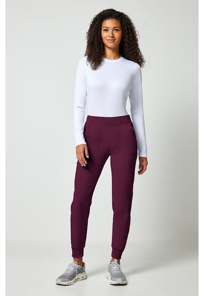 Allura CKA190 Women's Mid Rise Scrub Joggers Wine