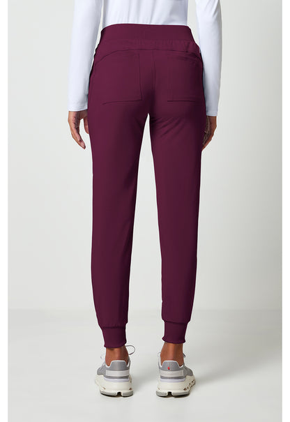 Allura CKA190 Women's Mid Rise Scrub Joggers Wine