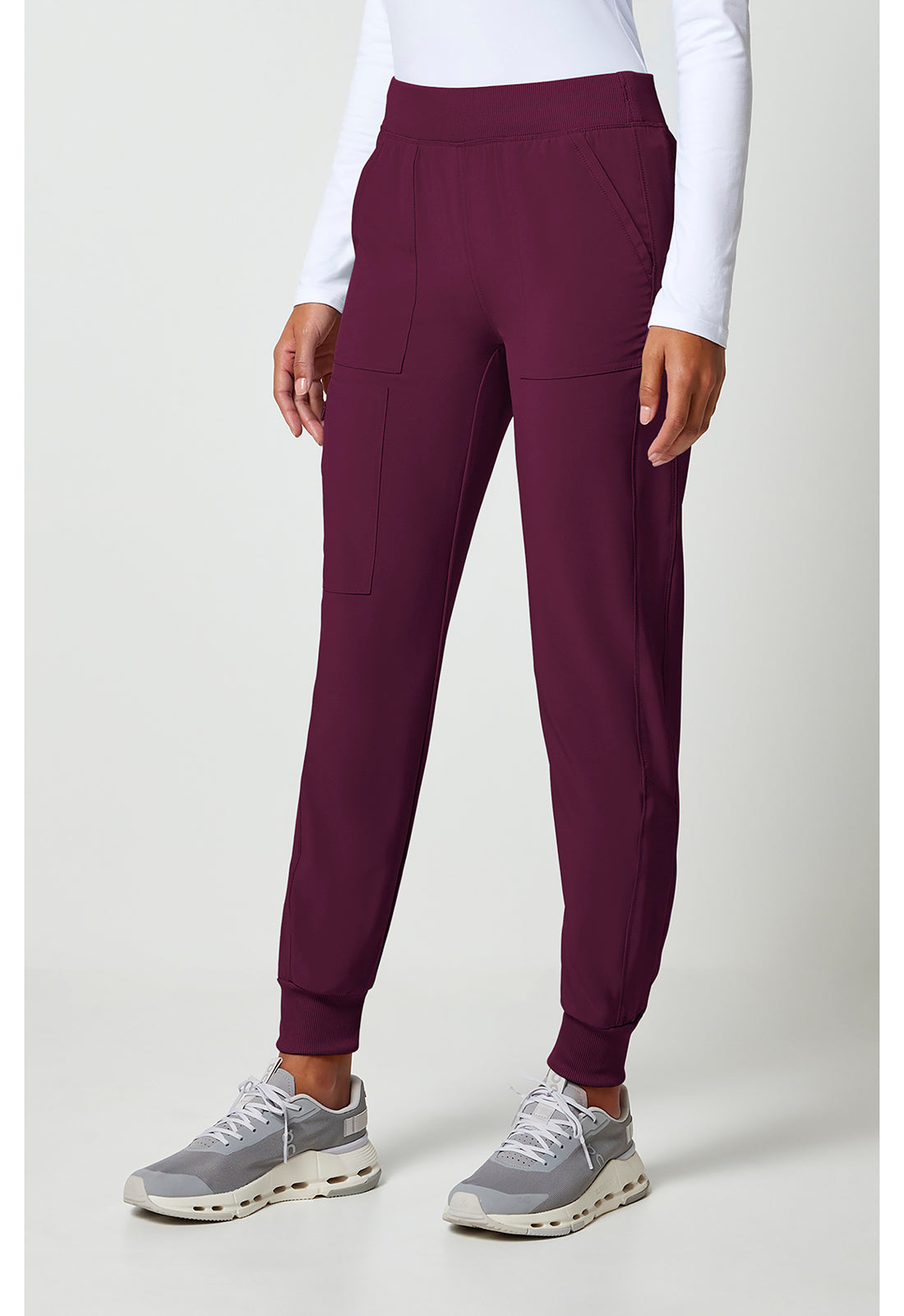 Allura CKA190 Women's Mid Rise Scrub Joggers Wine