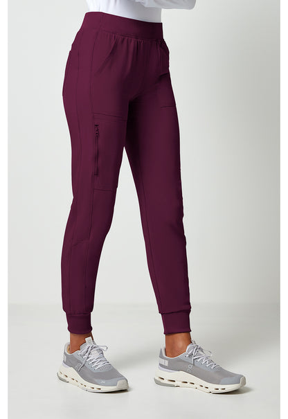 Allura CKA190 Women's Mid Rise Scrub Joggers Wine