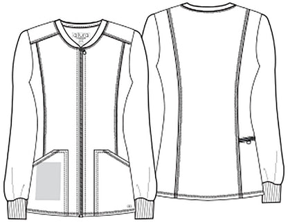 Allura CKA384 Women's Zip Front Jacket Ciel Blue