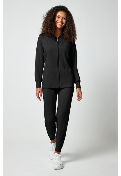 Allura CKA384 Women's Zip Front Jacket Black