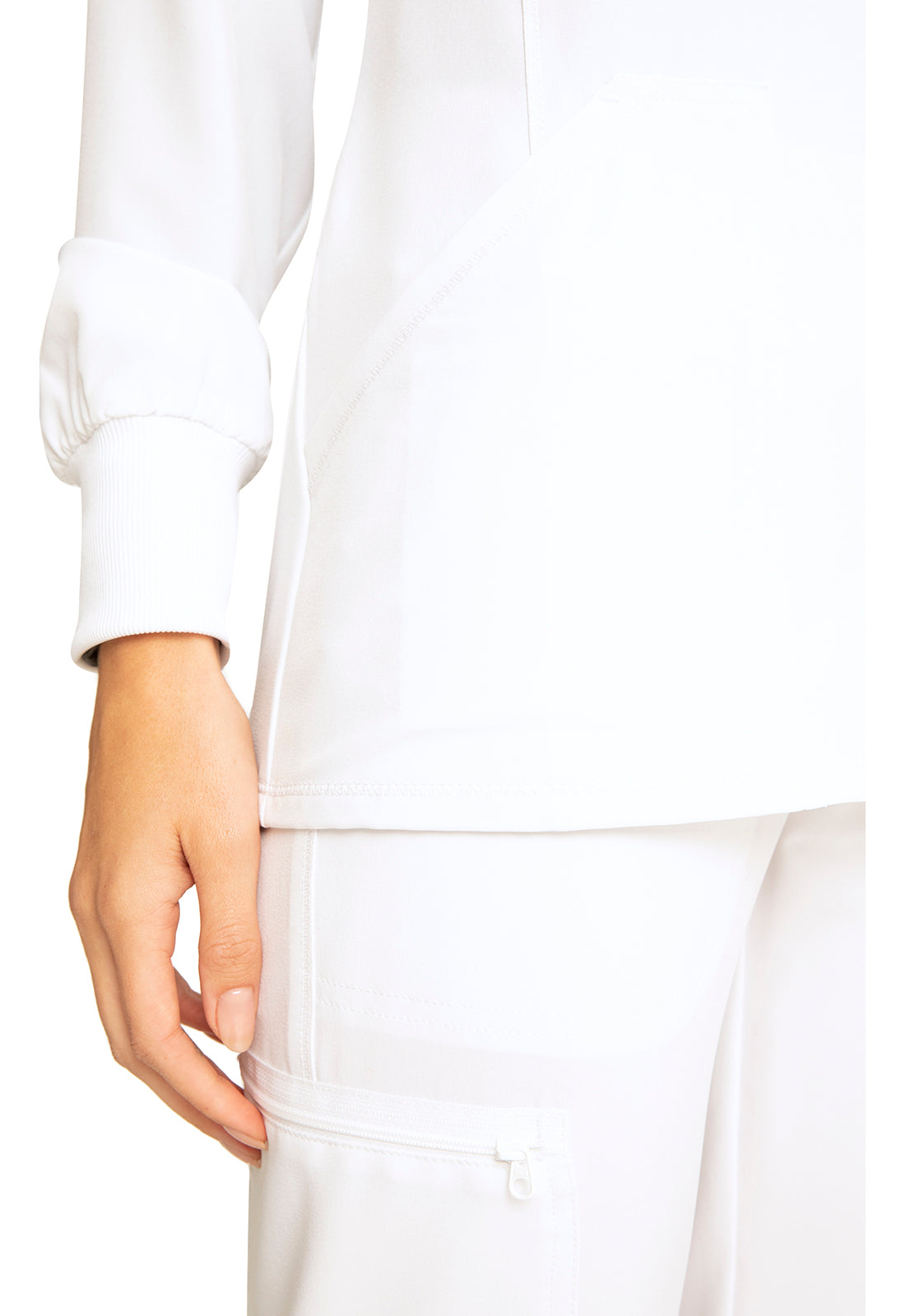 Allura CKA384 Zip Front Jacket White