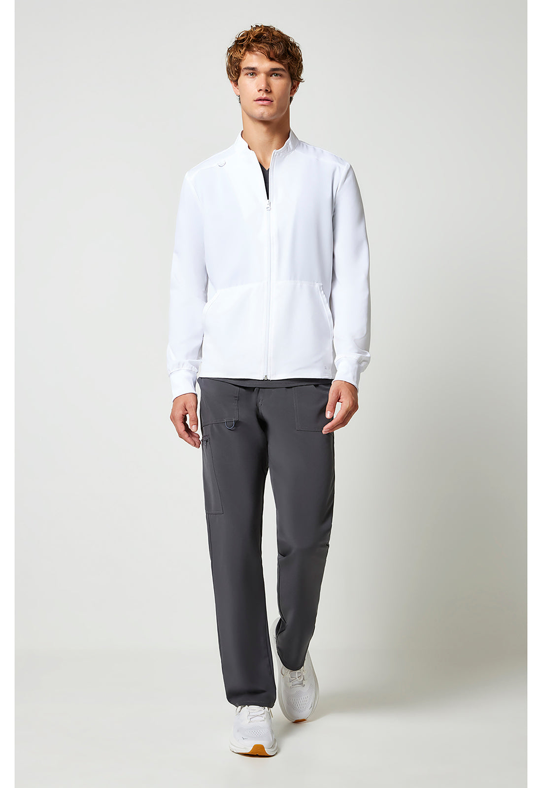 Allura CKA387 Men's Zip Front Jacket White