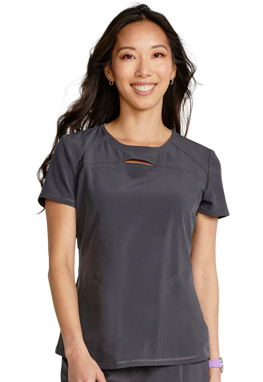 Allura CKA672 Round Neck top Pewter