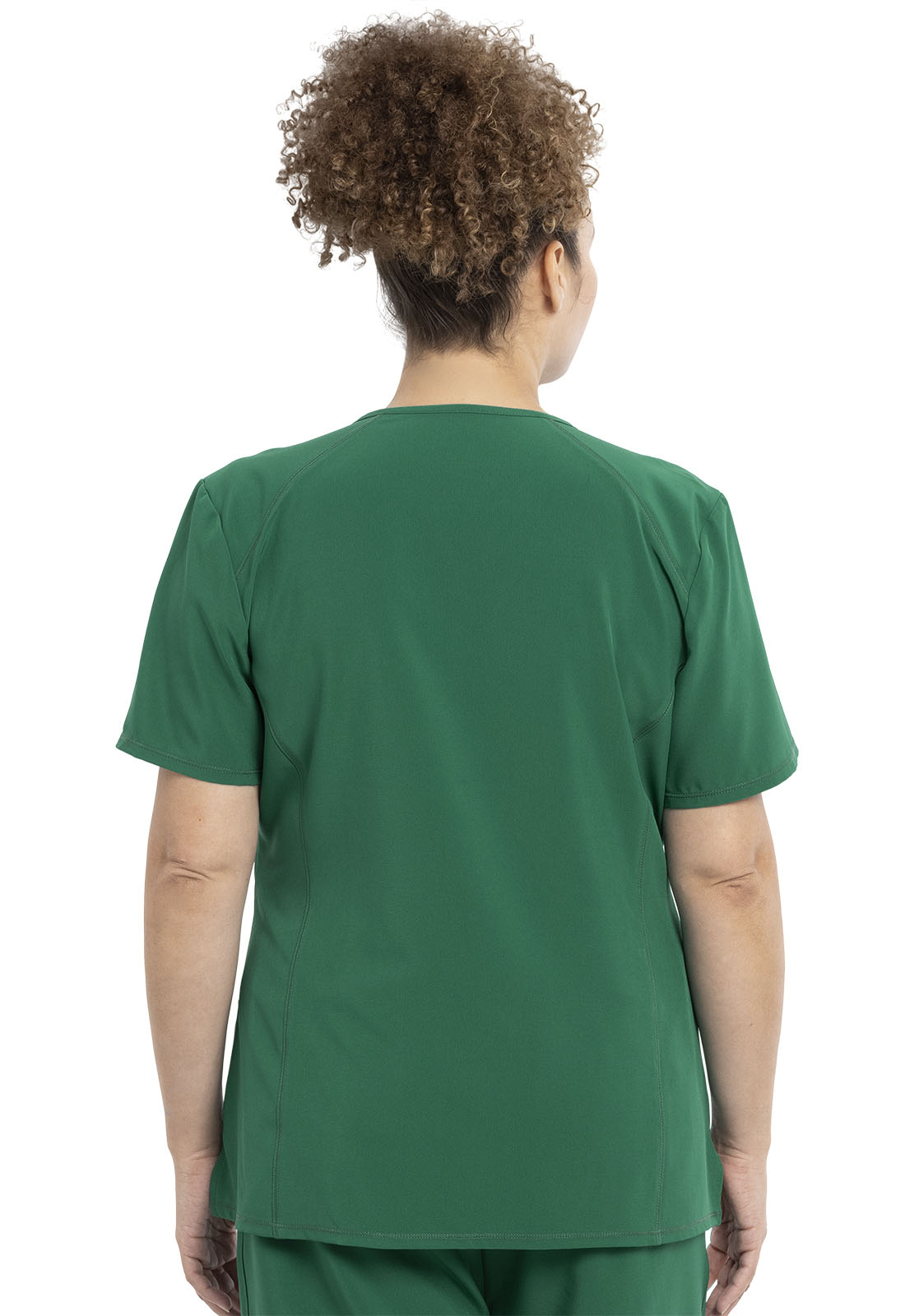 Allura CKA684 V-Neck Top Hunter Green Model Image Back | Cherokee