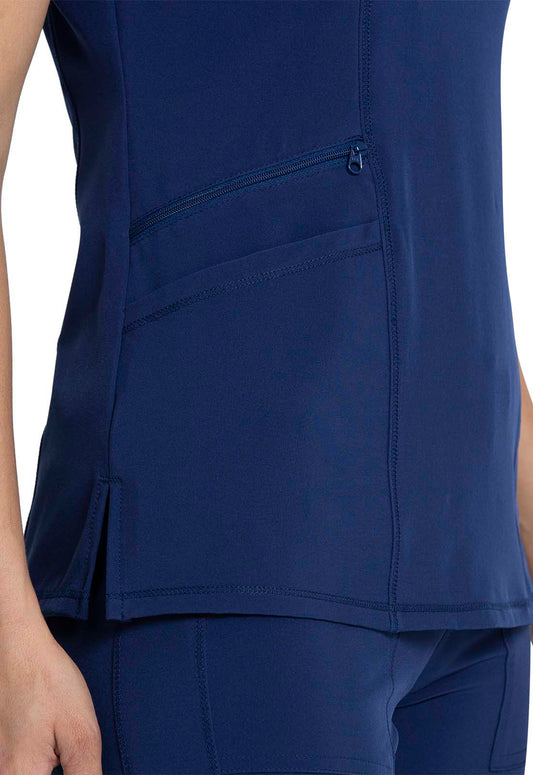 Allura CKA684 Women's V-Neck Scrub Top Navy