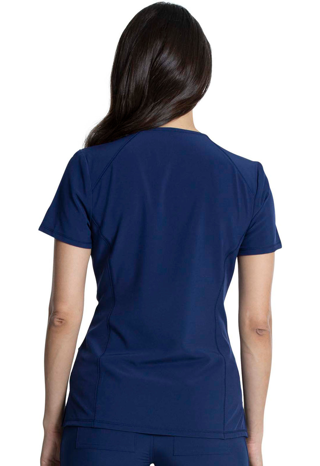 Allura CKA684 V-Neck Top Navy Model Image Back | Cherokee