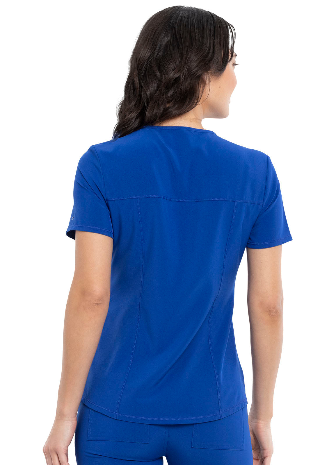 Allura CKA685 V-Neck Top Galaxy Blue Model Image Back | Cherokee