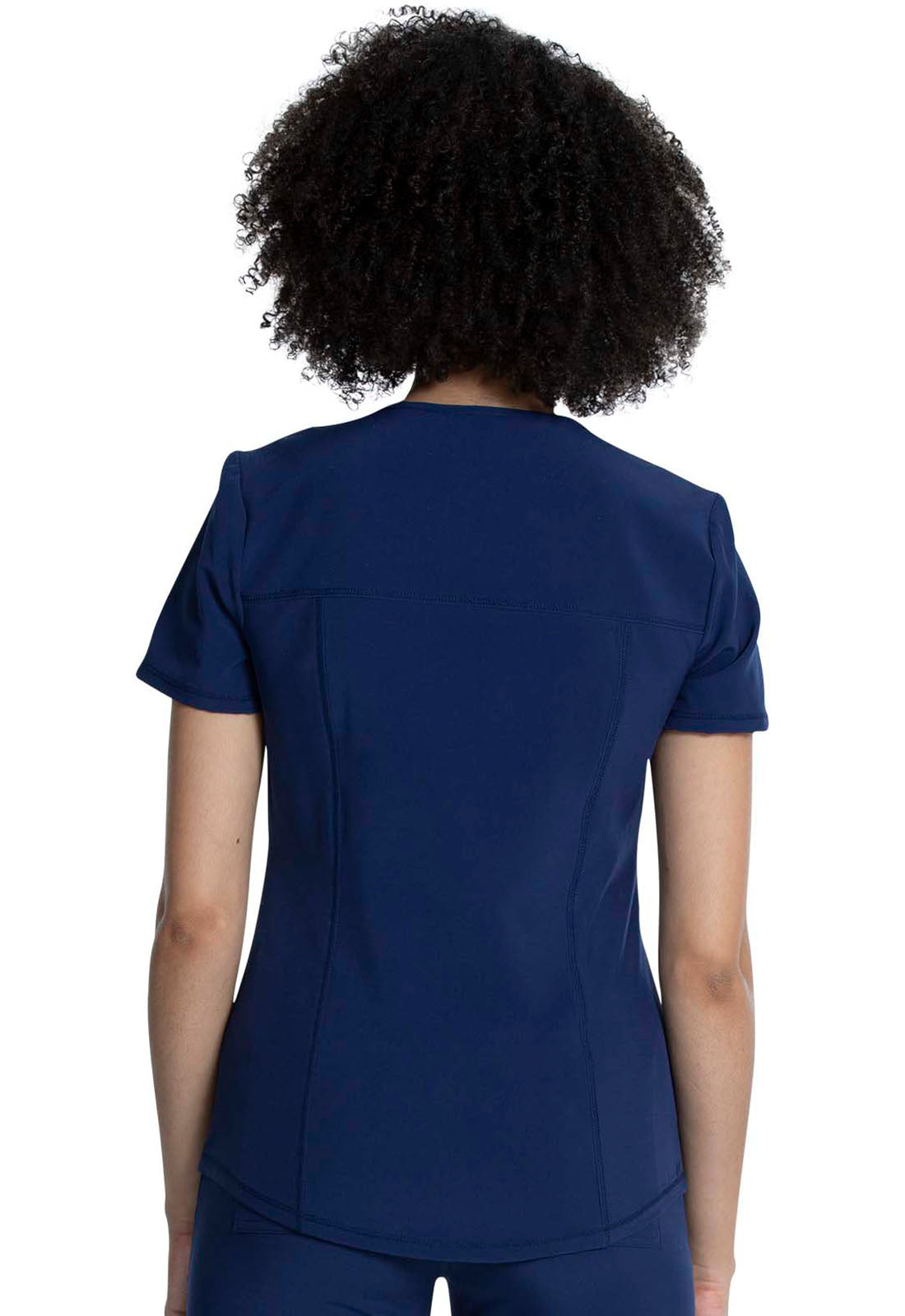 Allura CKA685 V-Neck Top Navy Model Image Back | Cherokee