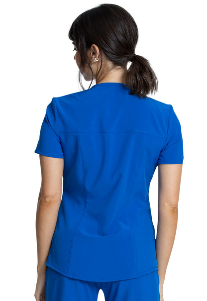 Allura CKA685 V-Neck Top Royal Model Image Back | Cherokee