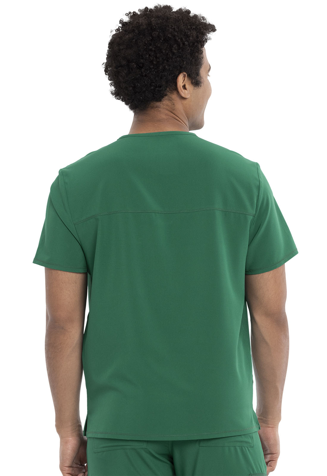 Allura CKA686 Men's V-Neck Top Hunter Green Model Image Back | Cherokee