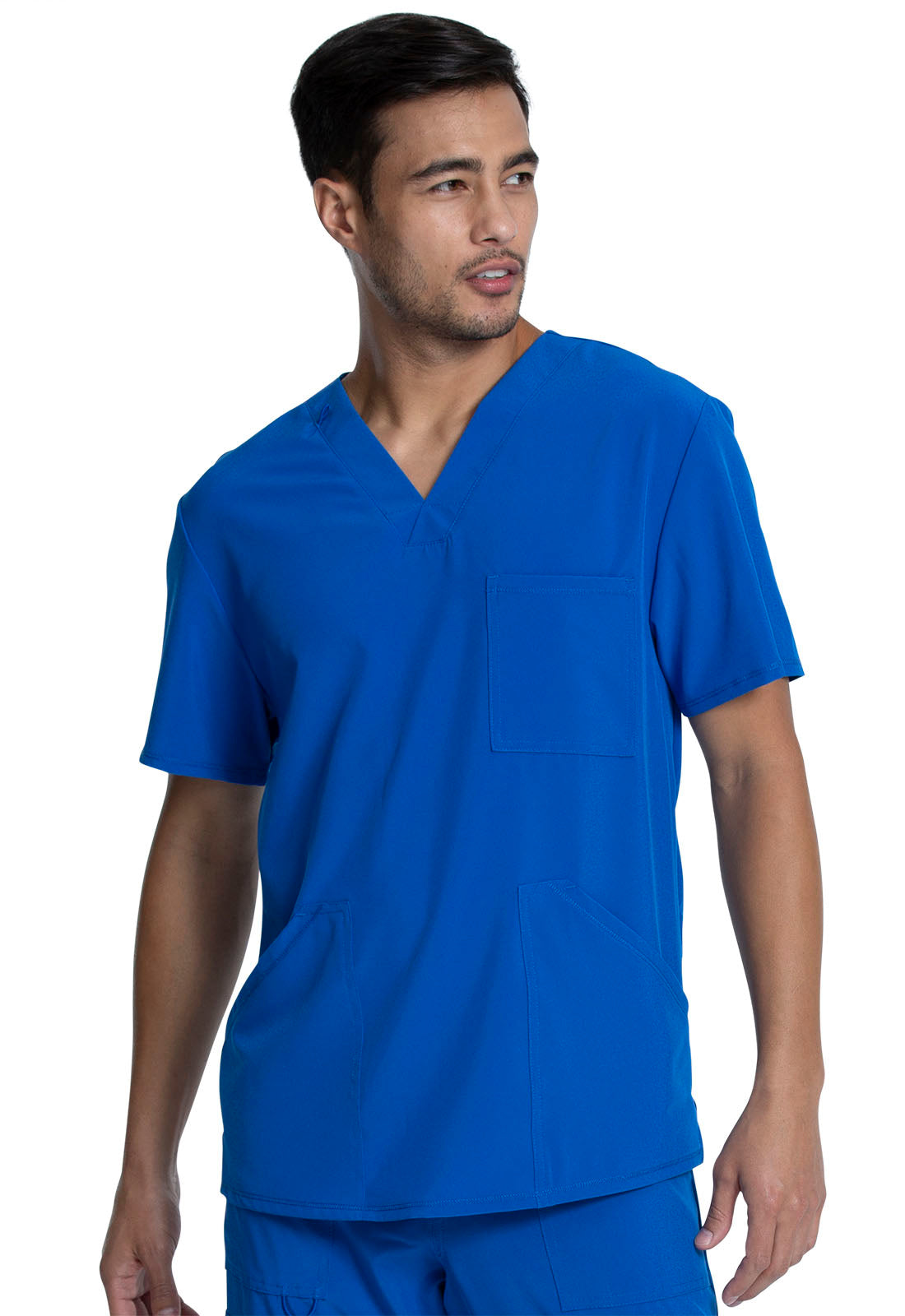 Allura CKA686 Men's V-Neck Top Royal Model Image Front | Cherokee