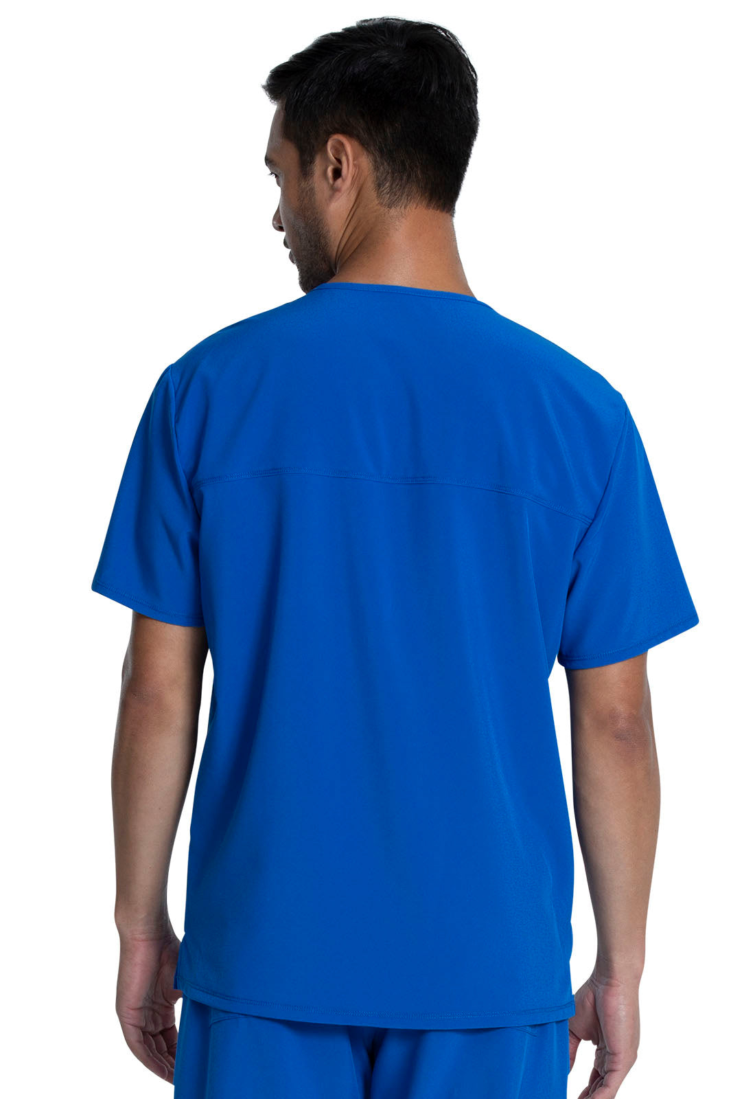 Allura CKA686 Men's V-Neck Top Royal Model Image Back | Cherokee