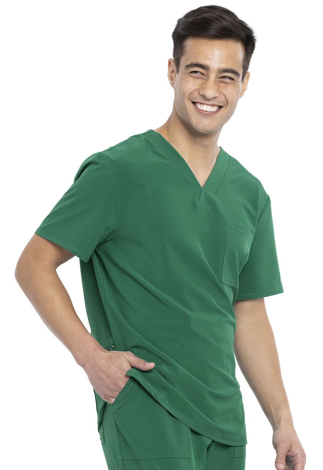 Allura CKA689 Men's Tuckable V-Neck Scrub Top image 4
