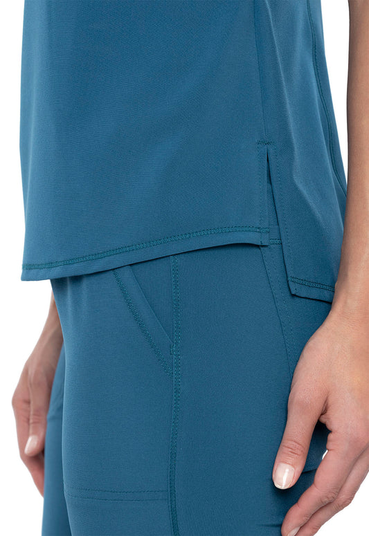 Allura CKA690 Women's Tuckable V-Neck Scrub Top Caribbean Blue