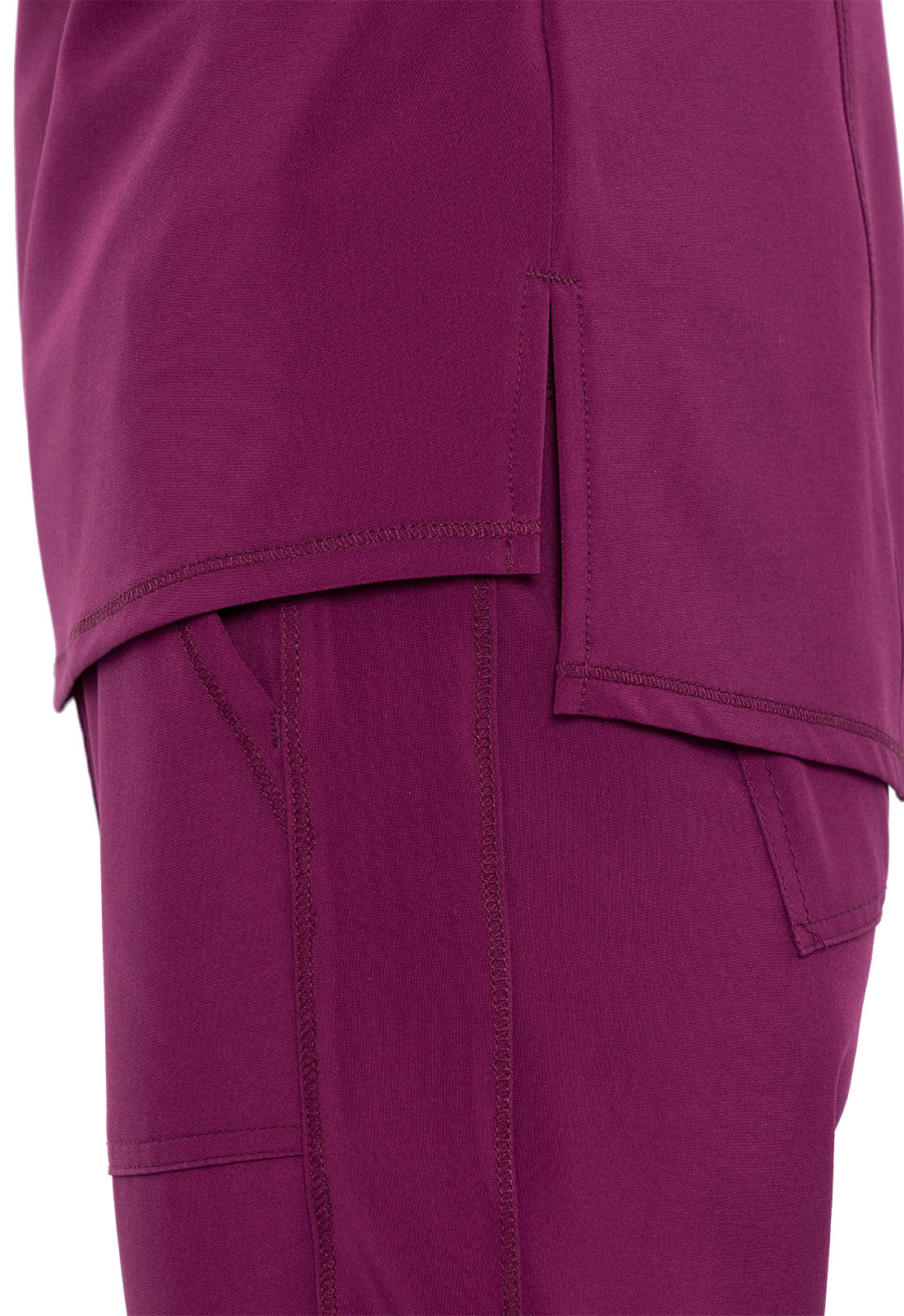 Allura CKA690 Women's Tuckable V-Neck Scrub Top Wine
