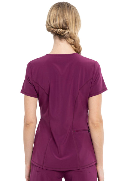 Allura CKA690 Women's Tuckable V-Neck Scrub Top Wine
