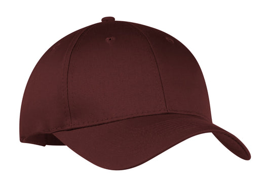 Port Authority Six-Panel Twill Cap CP80 Maroon