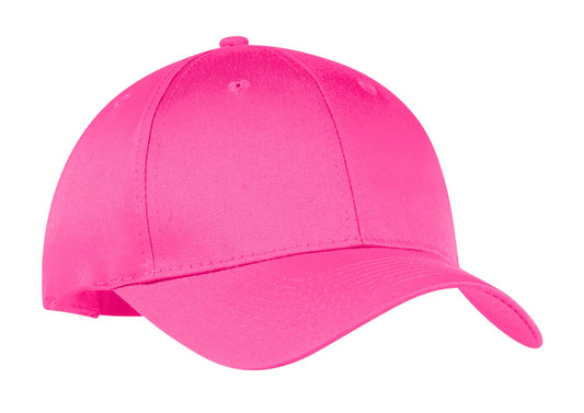 Port Authority Six-Panel Twill Cap CP80 Neon Pink