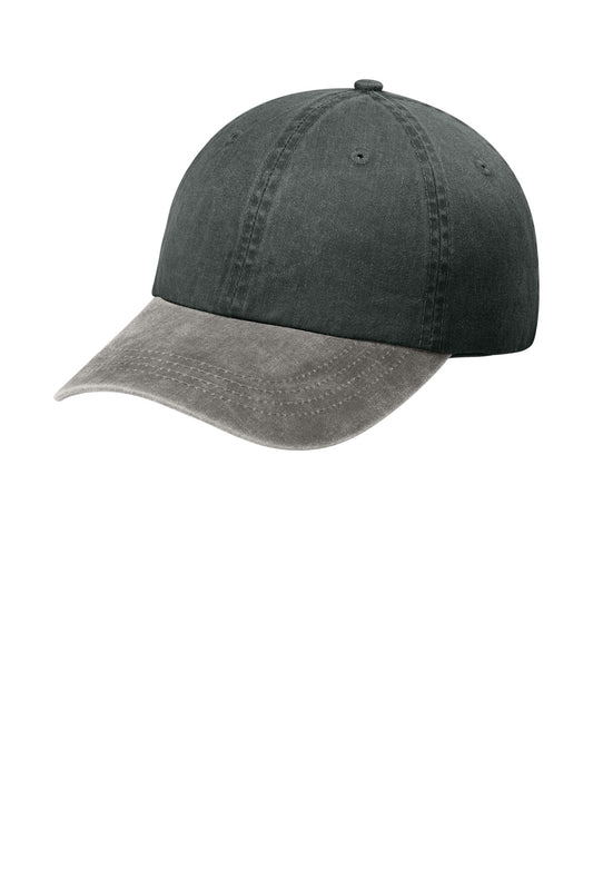 Port Authority Two-Tone Pigment-Dyed Cap CP83 Black/ Pebble