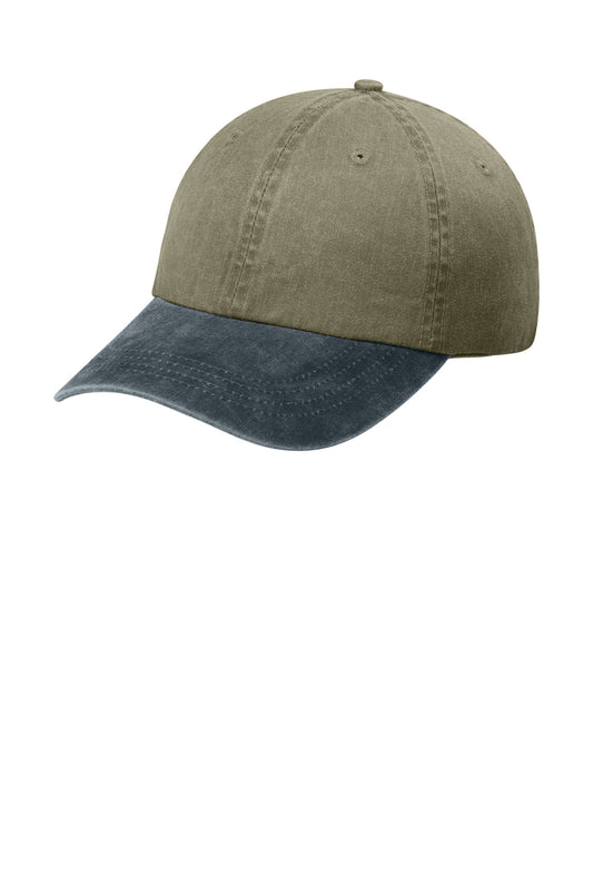 Port Authority Two-Tone Pigment-Dyed Cap CP83 Khaki/ Graphite