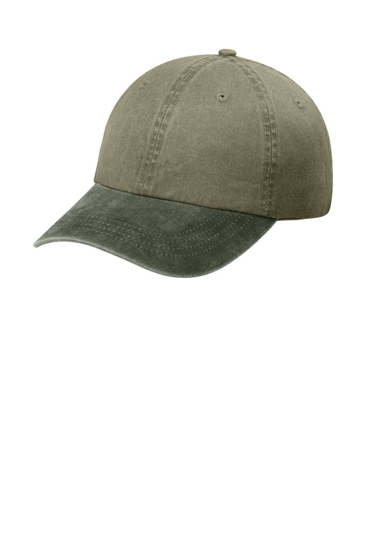 Port Authority Two-Tone Pigment-Dyed Cap CP83 Khaki/ Hunter