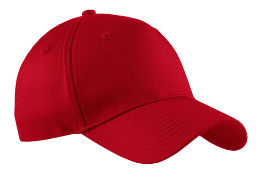 Port Authority Five-Panel Twill Cap CP86 Red