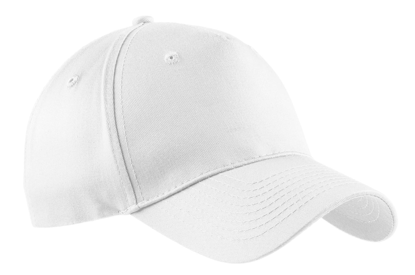 Port Authority Five-Panel Twill Cap CP86 White