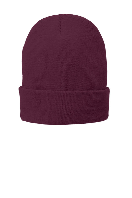 Port Authority Fleece-Lined Knit Cap CP90L Maroon