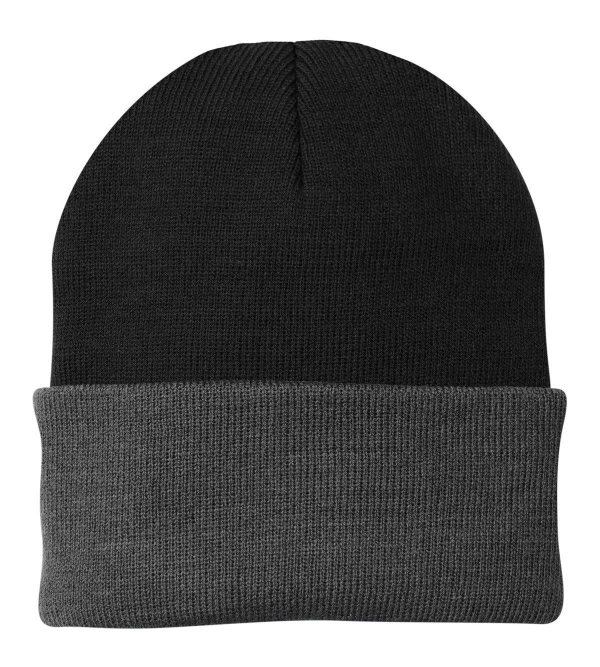 Port Authority Knit Cap CP90 Black/ Athletic Oxford