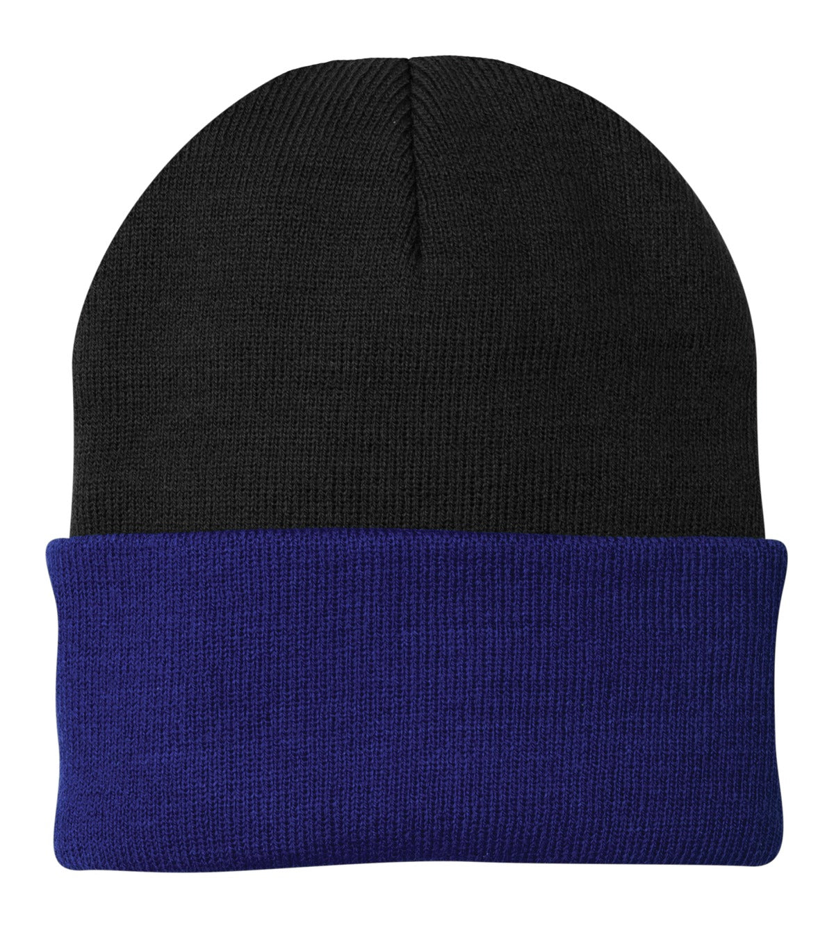 Port Authority Knit Cap CP90 Black/ Athletic Royal