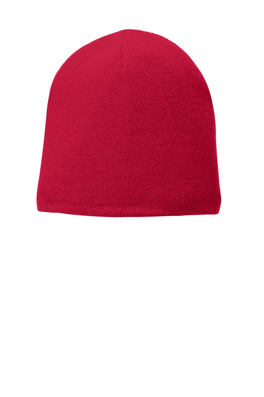 Port Authority Fleece-Lined Beanie Cap CP91L Athletic Red