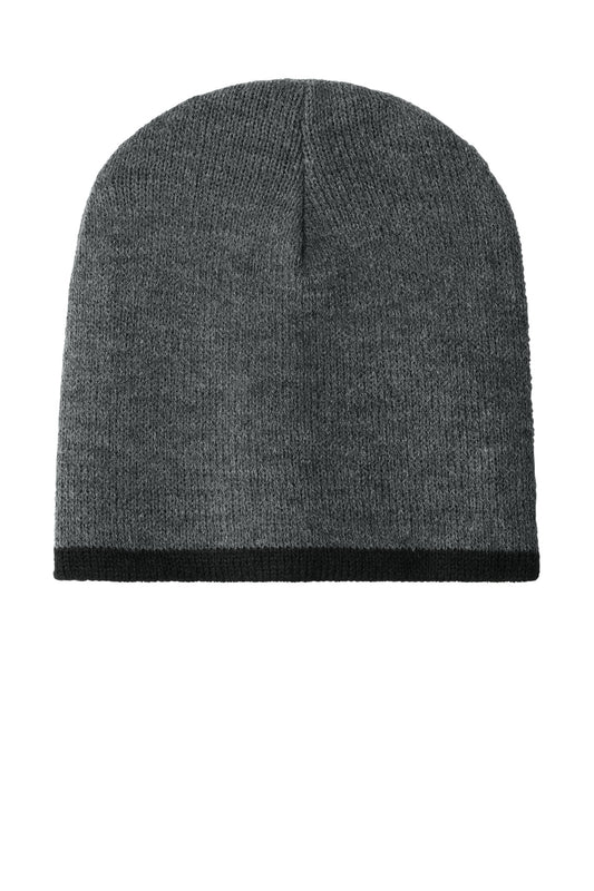 Port Authority Beanie Cap CP91 Athletic Oxford/ Black