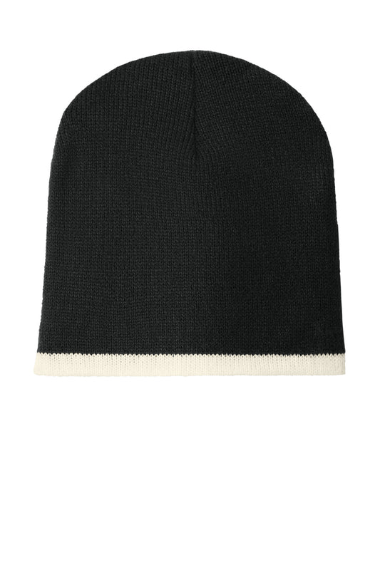 Port Authority Beanie Cap CP91 Black/ Natural
