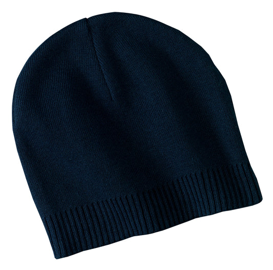 Port Authority 100% Cotton Beanie CP95 Navy