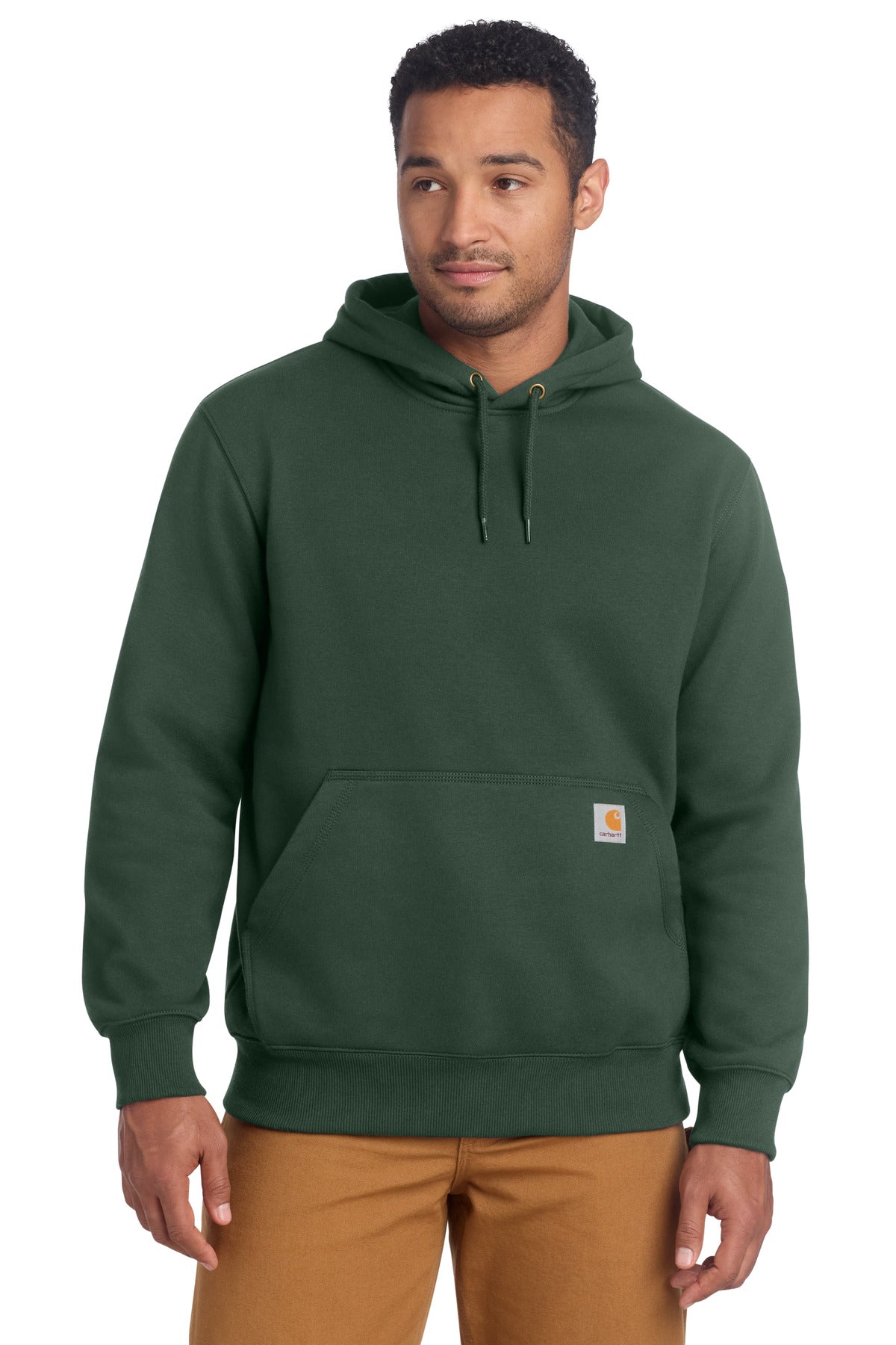 Carhartt Rain Defender Paxton Heavyweight Hooded Sweatshirt. CT100615 Forestry Green