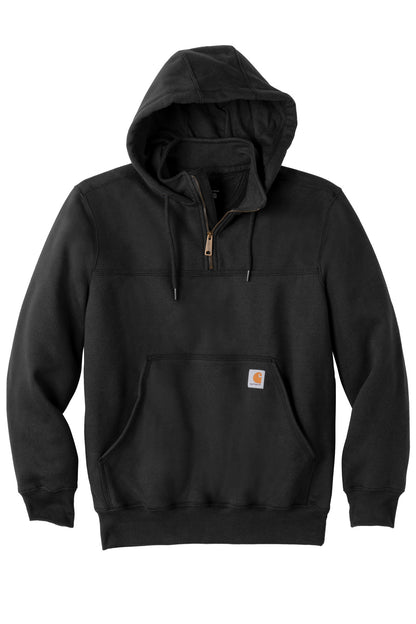 Carhartt Rain Defender Paxton Heavyweight Hooded Zip Mock Sweatshirt CT100617 Black