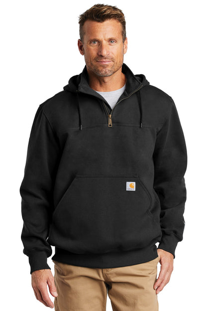 Carhartt Rain Defender Paxton Heavyweight Hooded Zip Mock Sweatshirt CT100617 Black