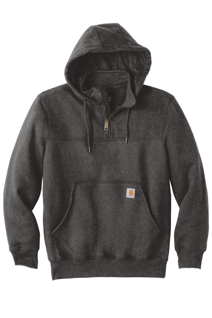 Carhartt Rain Defender Paxton Heavyweight Hooded Zip Mock Sweatshirt CT100617 Carbon Heather