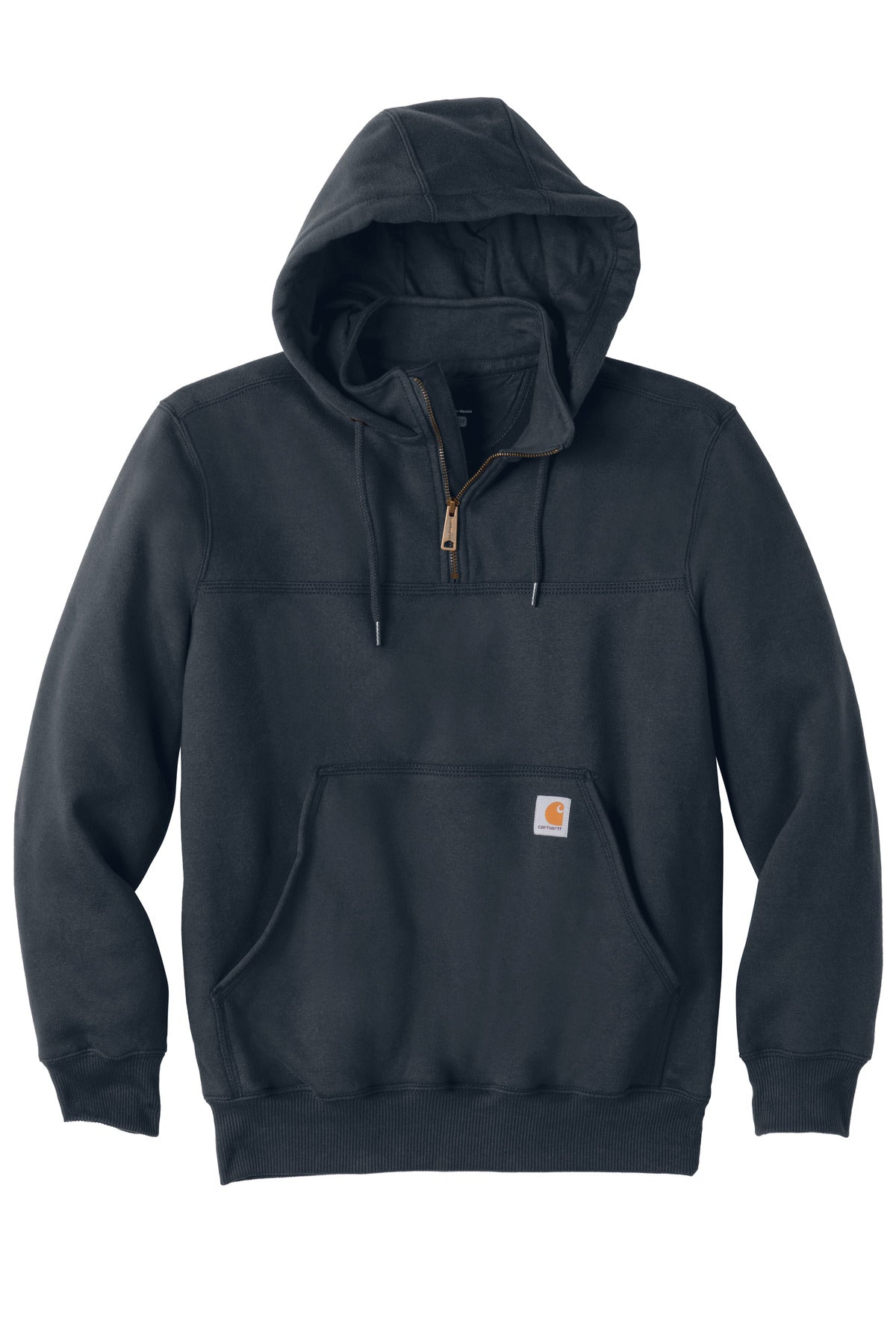 Carhartt  Rain Defender  Paxton Heavyweight Hooded Zip Mock Sweatshirt. CT100617 New Navy