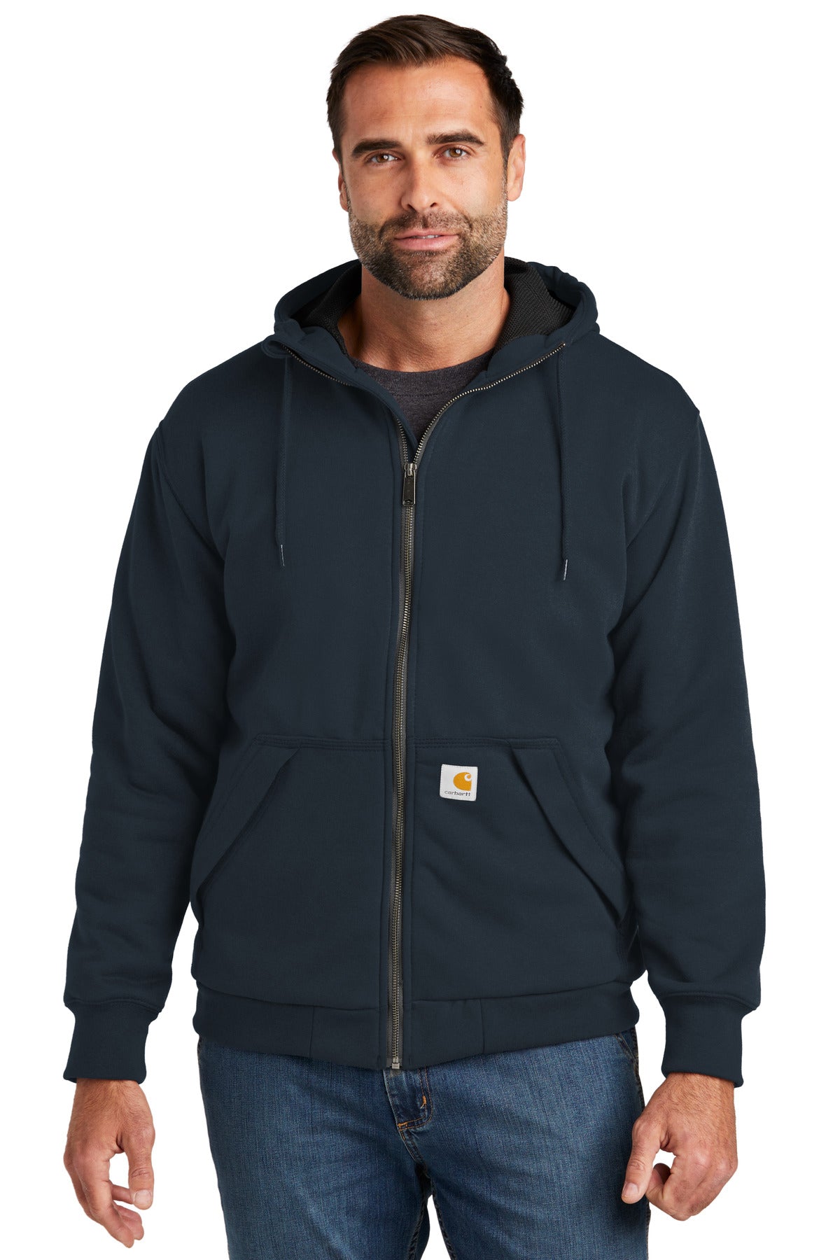 Carhartt Midweight Thermal-Lined Full-Zip Sweatshirt CT104078 New Navy
