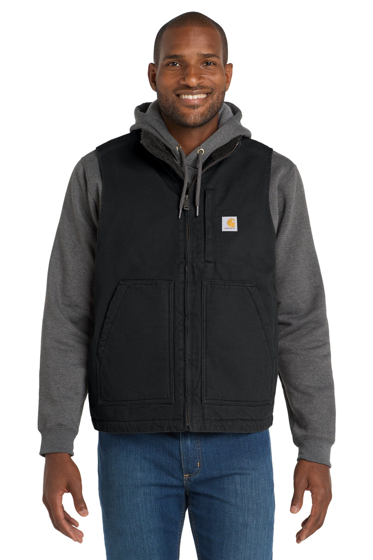 Carhartt Sherpa-Lined Mock Neck Vest CT104277 Black