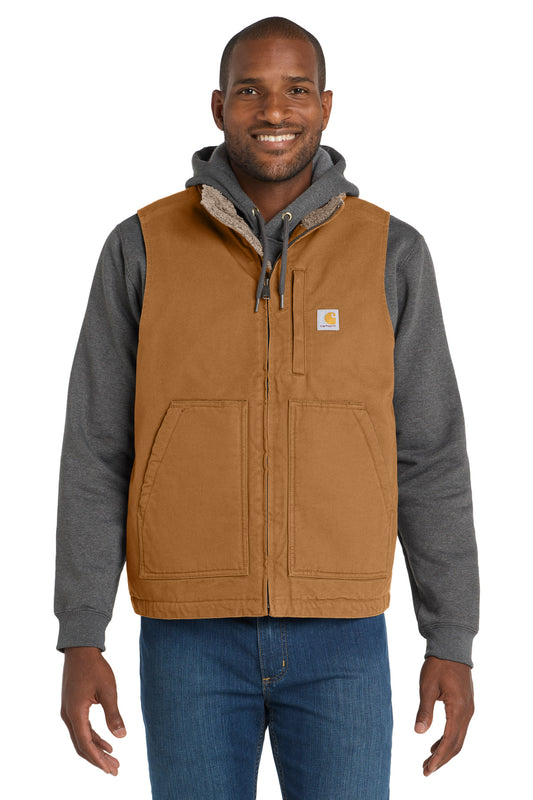 Carhartt Sherpa-Lined Mock Neck Vest CT104277 Carhartt Brown